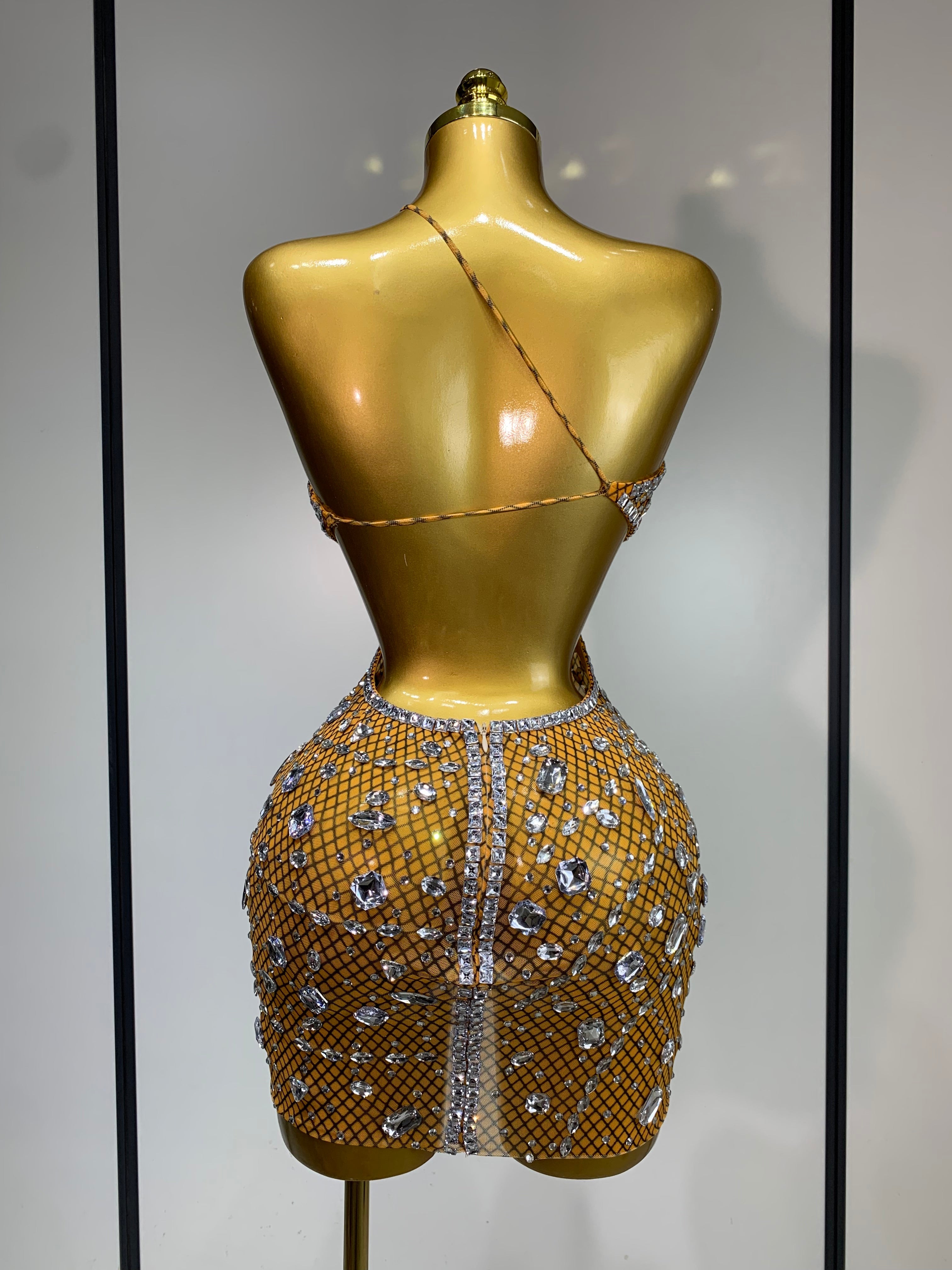 Anaya Mesh Sequins Mini Dress