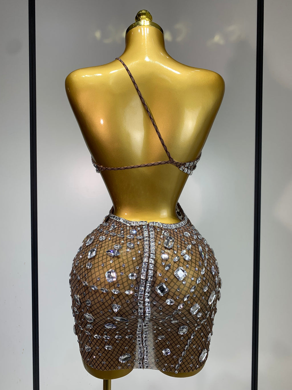 Anaya Mesh Sequins Mini Dress