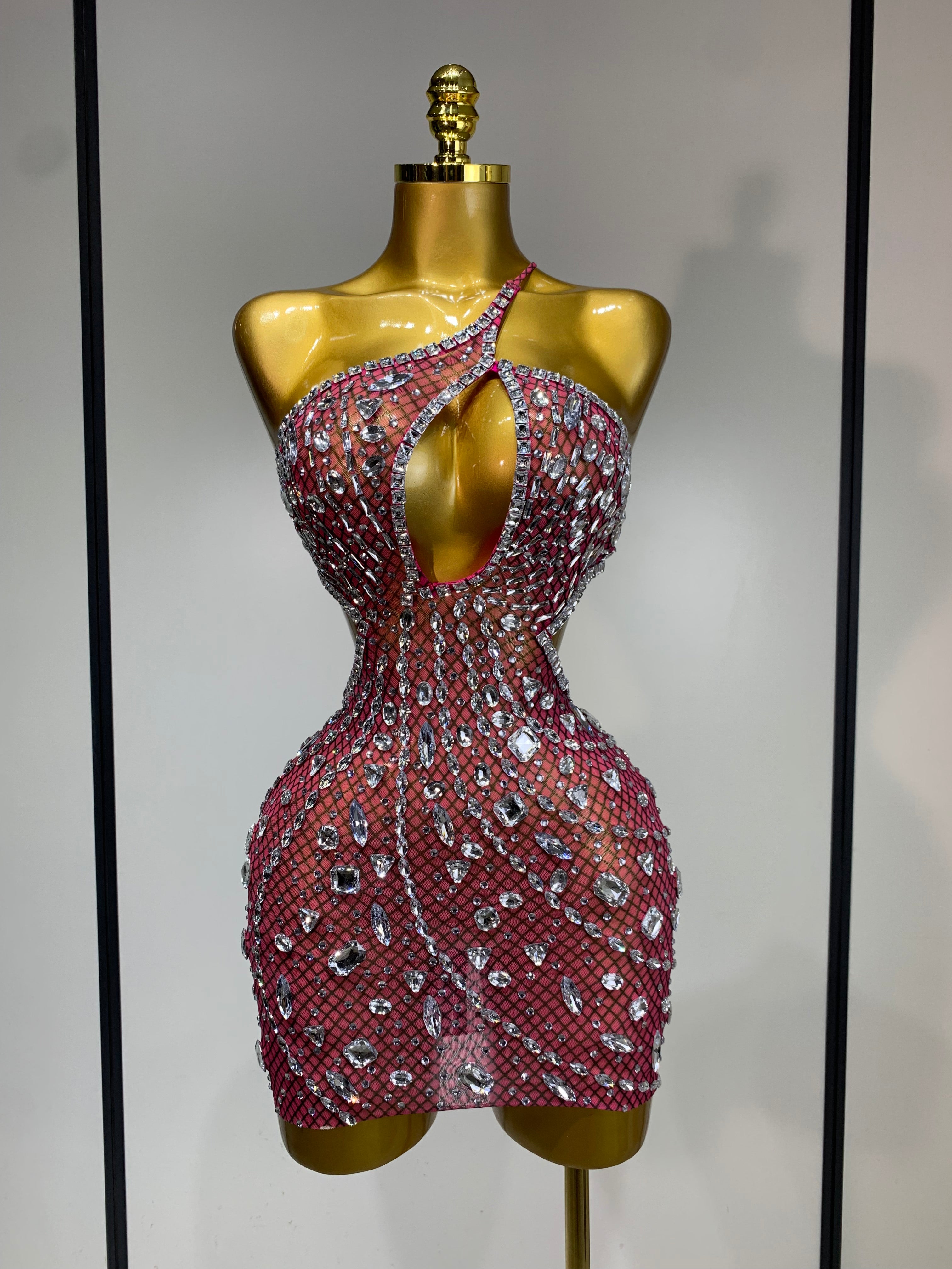 Anaya Mesh Sequins Mini Dress