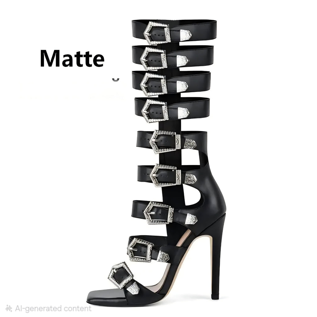 Buckle Stiletto Sandals