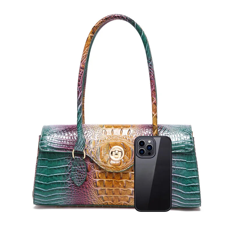 Crocodile Vintage Leather Handbag