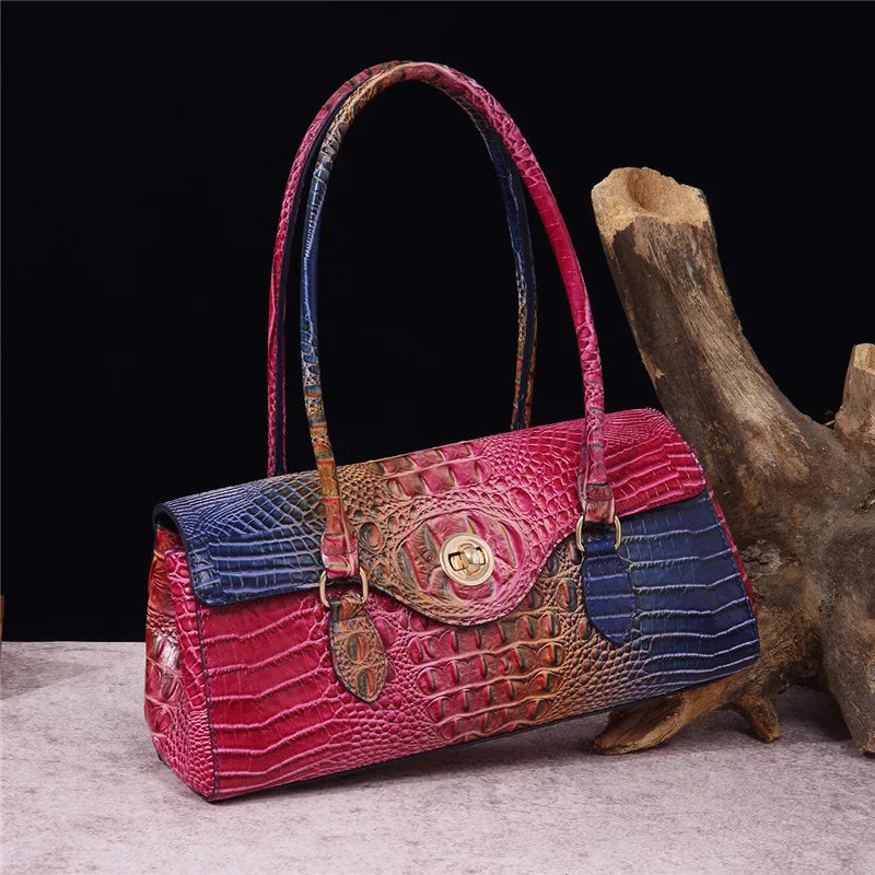 Crocodile Vintage Leather Handbag