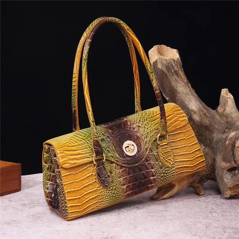 Crocodile Vintage Leather Handbag