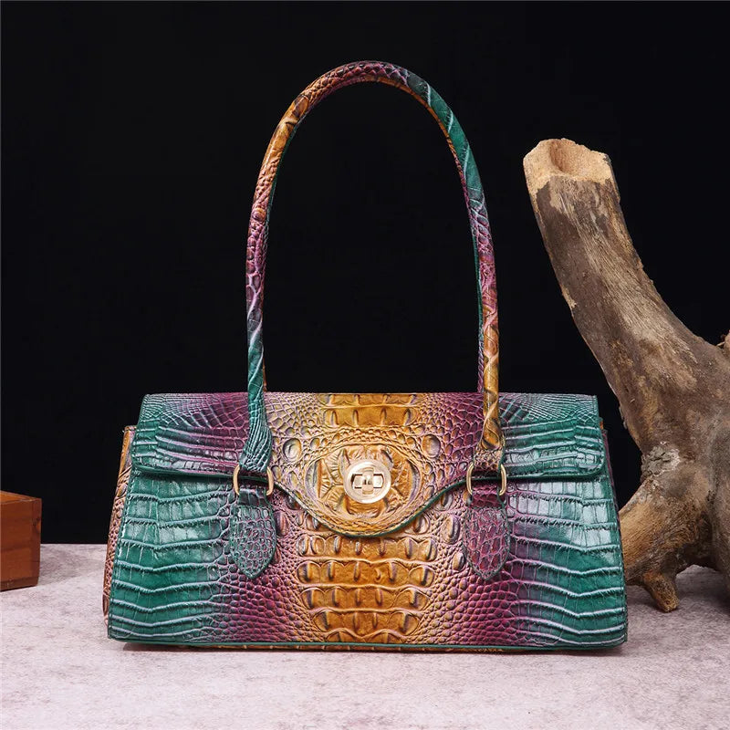 Crocodile Vintage Leather Handbag