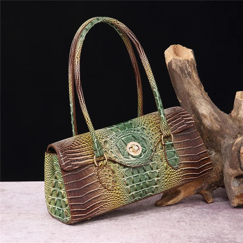 Crocodile Vintage Leather Handbag