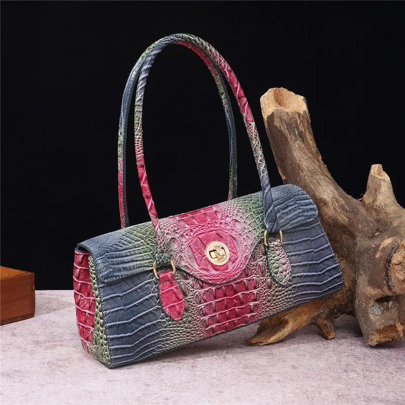 Crocodile Vintage Leather Handbag