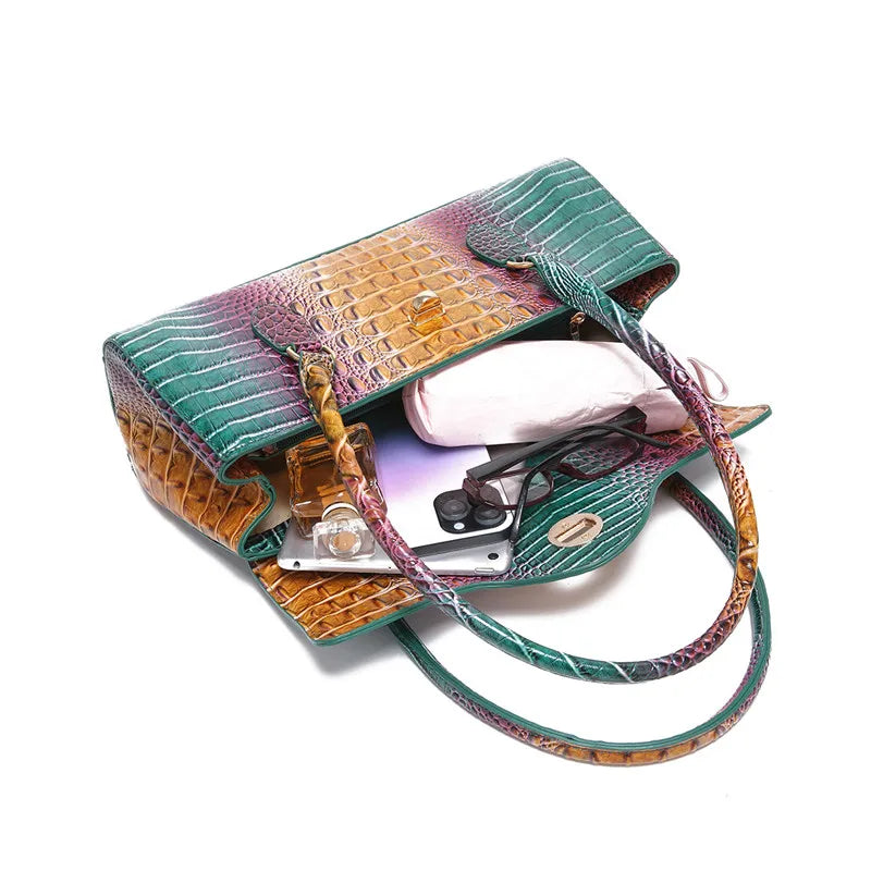 Crocodile Vintage Leather Handbag