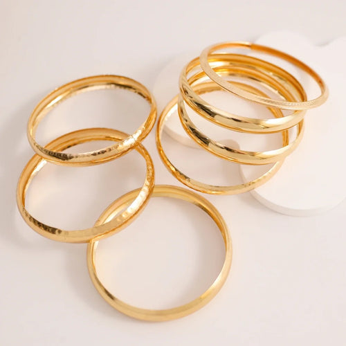 7 Pcs Chunky Cuff Bangles Bracelets Set