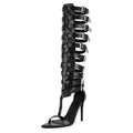 Gladiator Buckle Pointy Toe Sandals