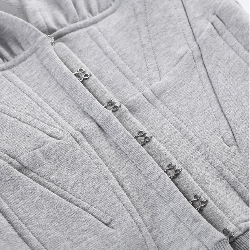 Aaliyah Corset Hoodie Jacket