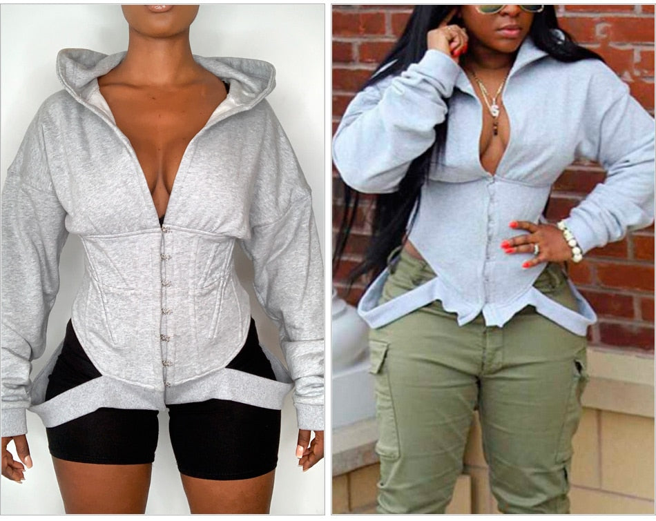 Aaliyah Corset Hoodie Jacket
