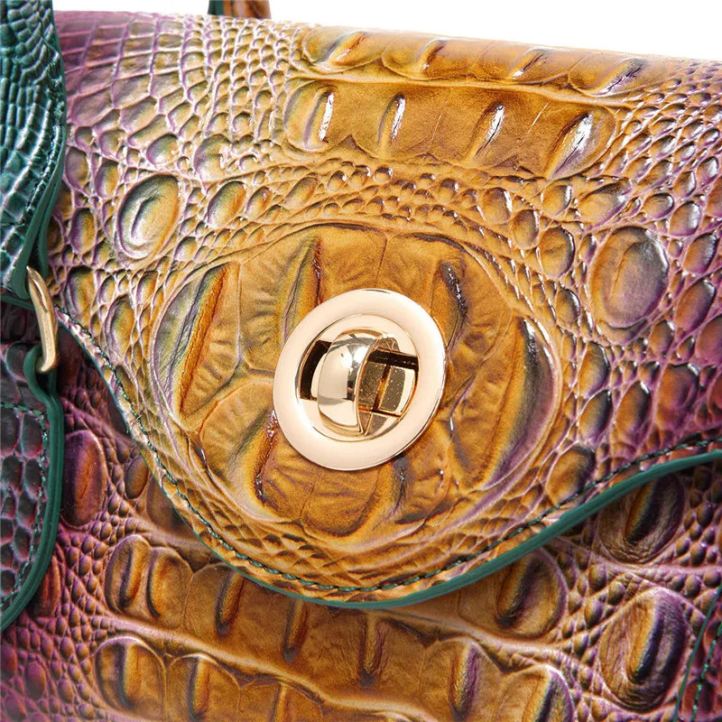 Crocodile Vintage Leather Handbag