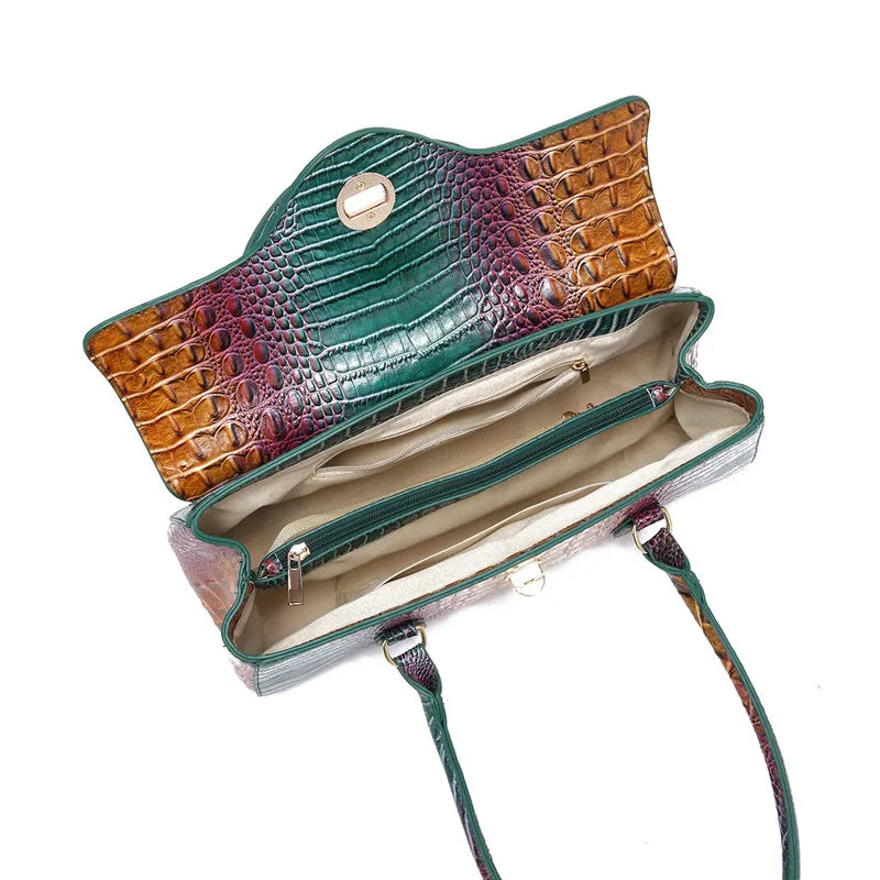 Crocodile Vintage Leather Handbag