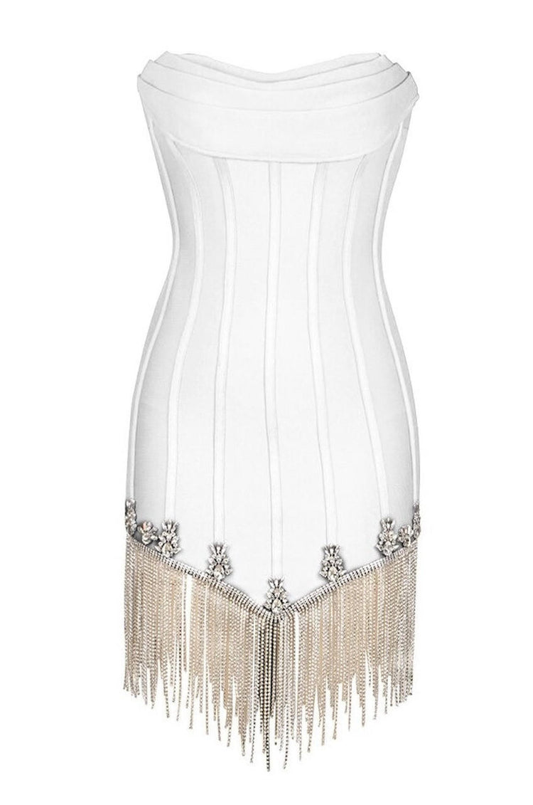 Abigail Embellishment Bandage Mini Dress
