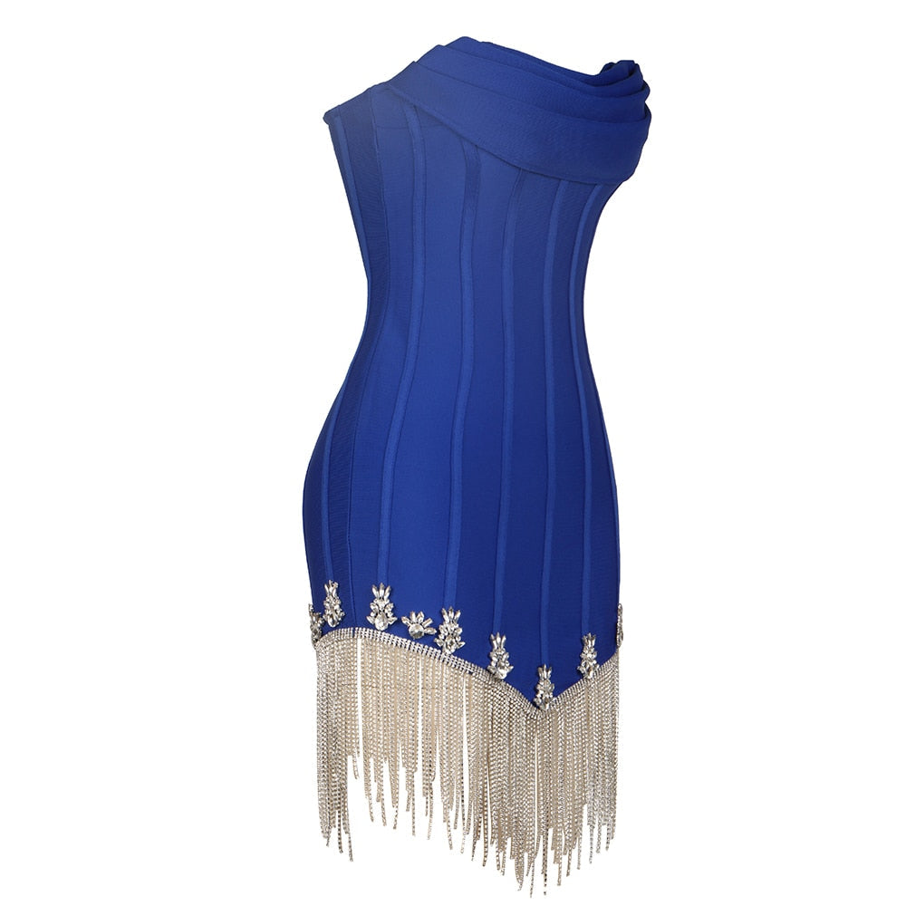 Abigail Embellishment Bandage Mini Dress