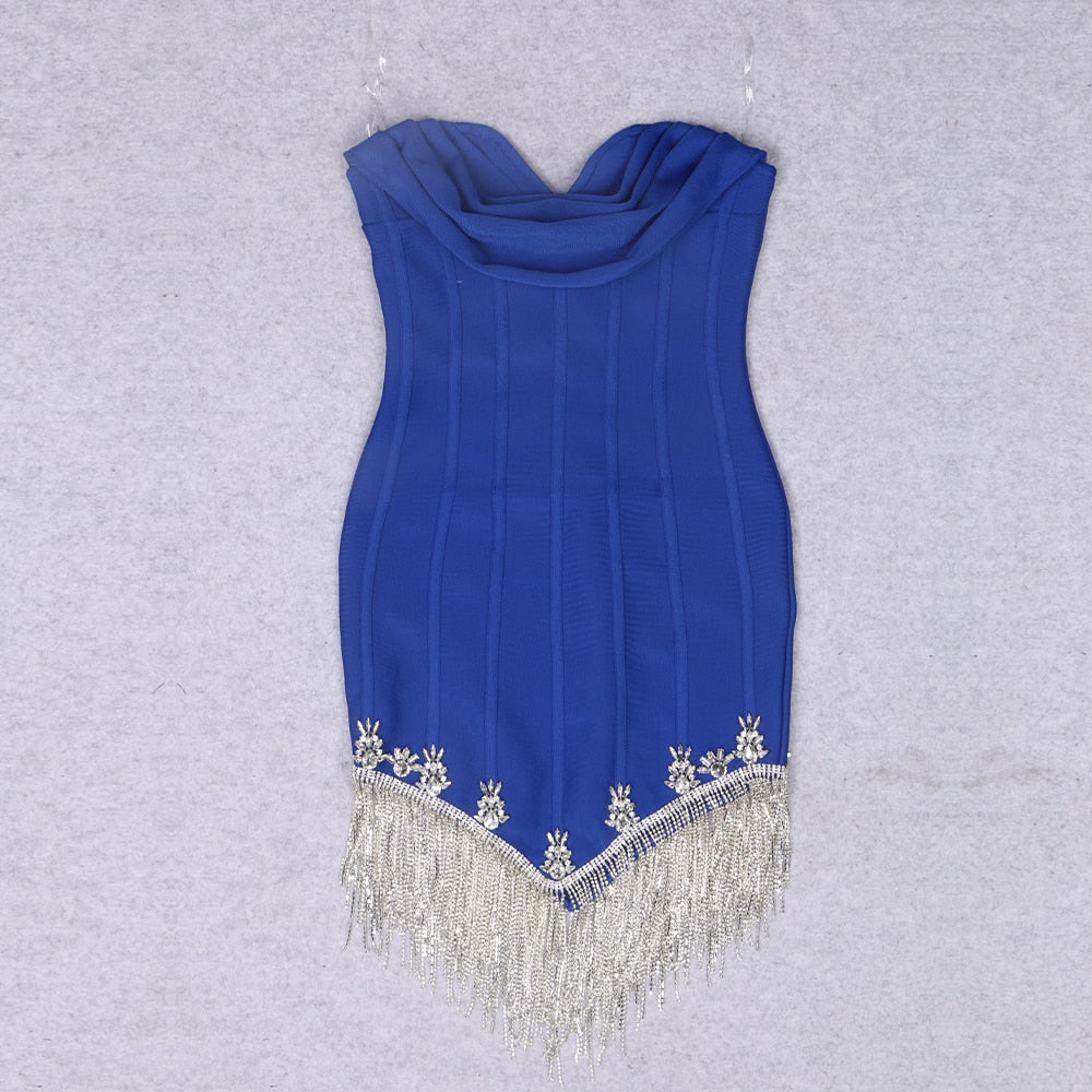 Abigail Embellishment Bandage Mini Dress