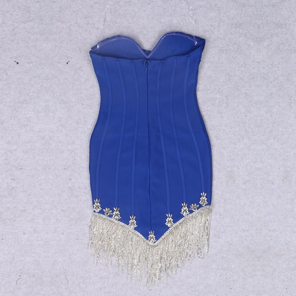 Abigail Embellishment Bandage Mini Dress