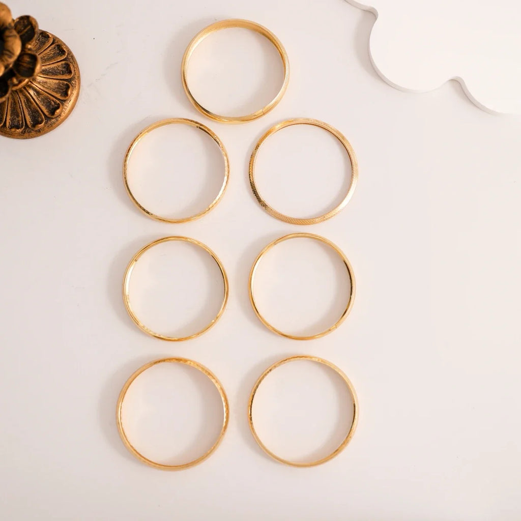 7 Pcs Chunky Cuff Bangles Bracelets Set