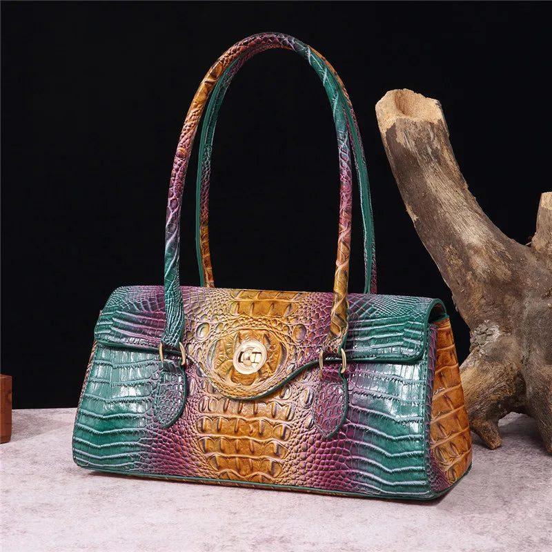 Crocodile Vintage Leather Handbag