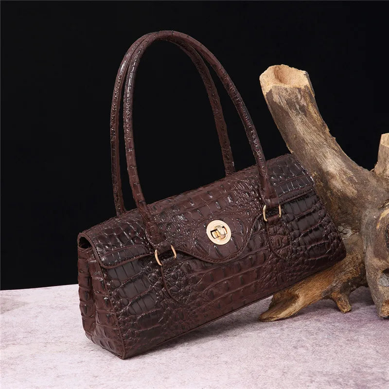Crocodile Vintage Leather Handbag