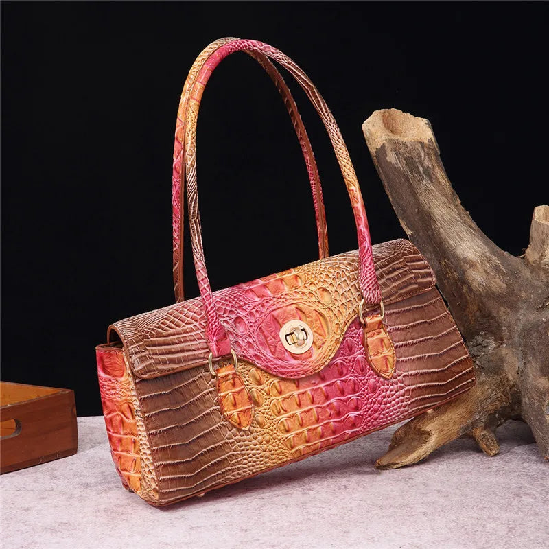 Crocodile Vintage Leather Handbag