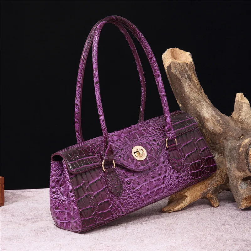 Crocodile Vintage Leather Handbag