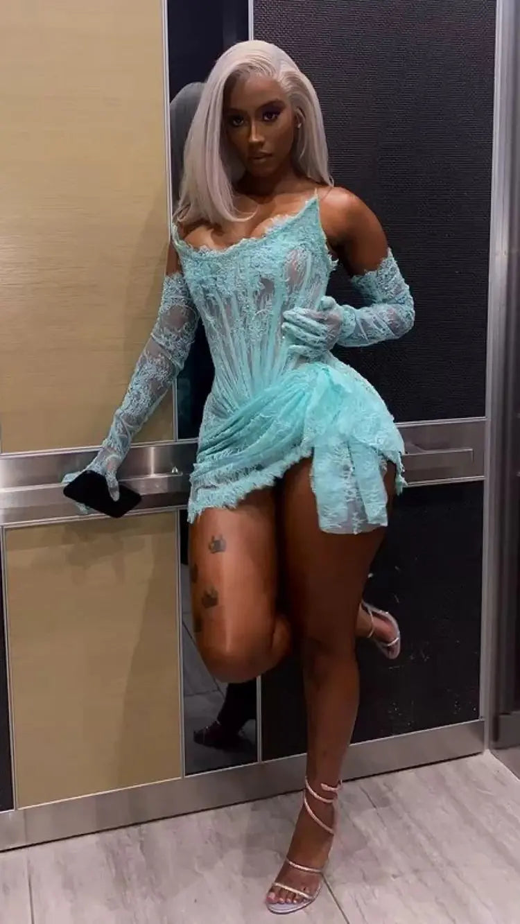 Allure Lace Corset Mini Dress