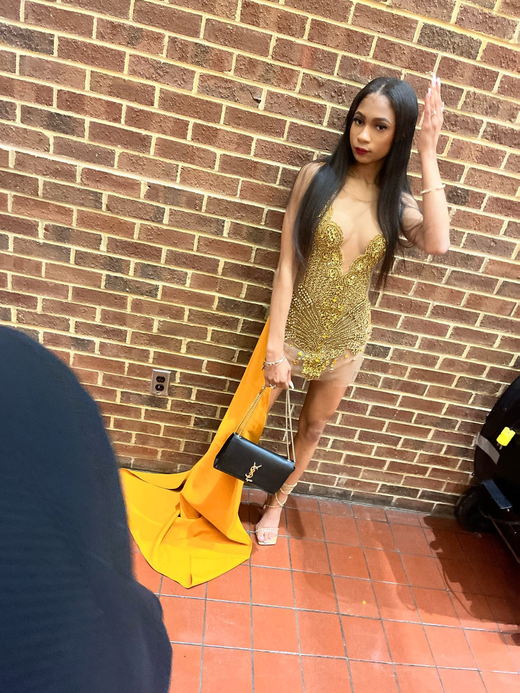 Angel Luxury Sheer Mesh Sparkly Dress