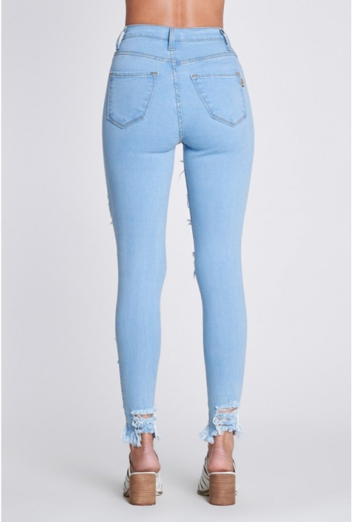 Back At it High Waist Jeans- Light blue