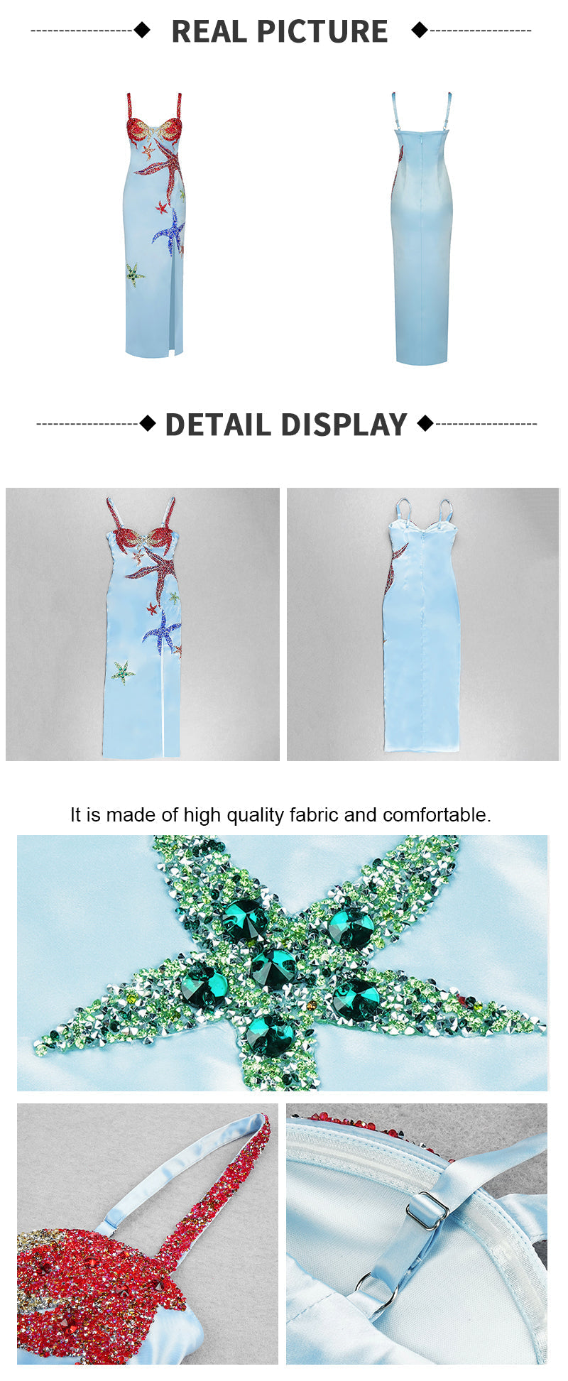 Beads Satin Maxi Dress