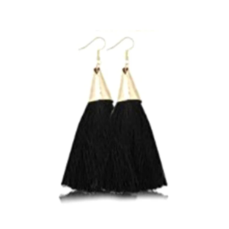 Boho Rattan Braid Drop Earrings