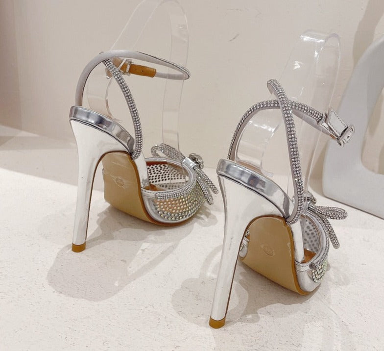 Butterfly-Knot Crystal High Heels