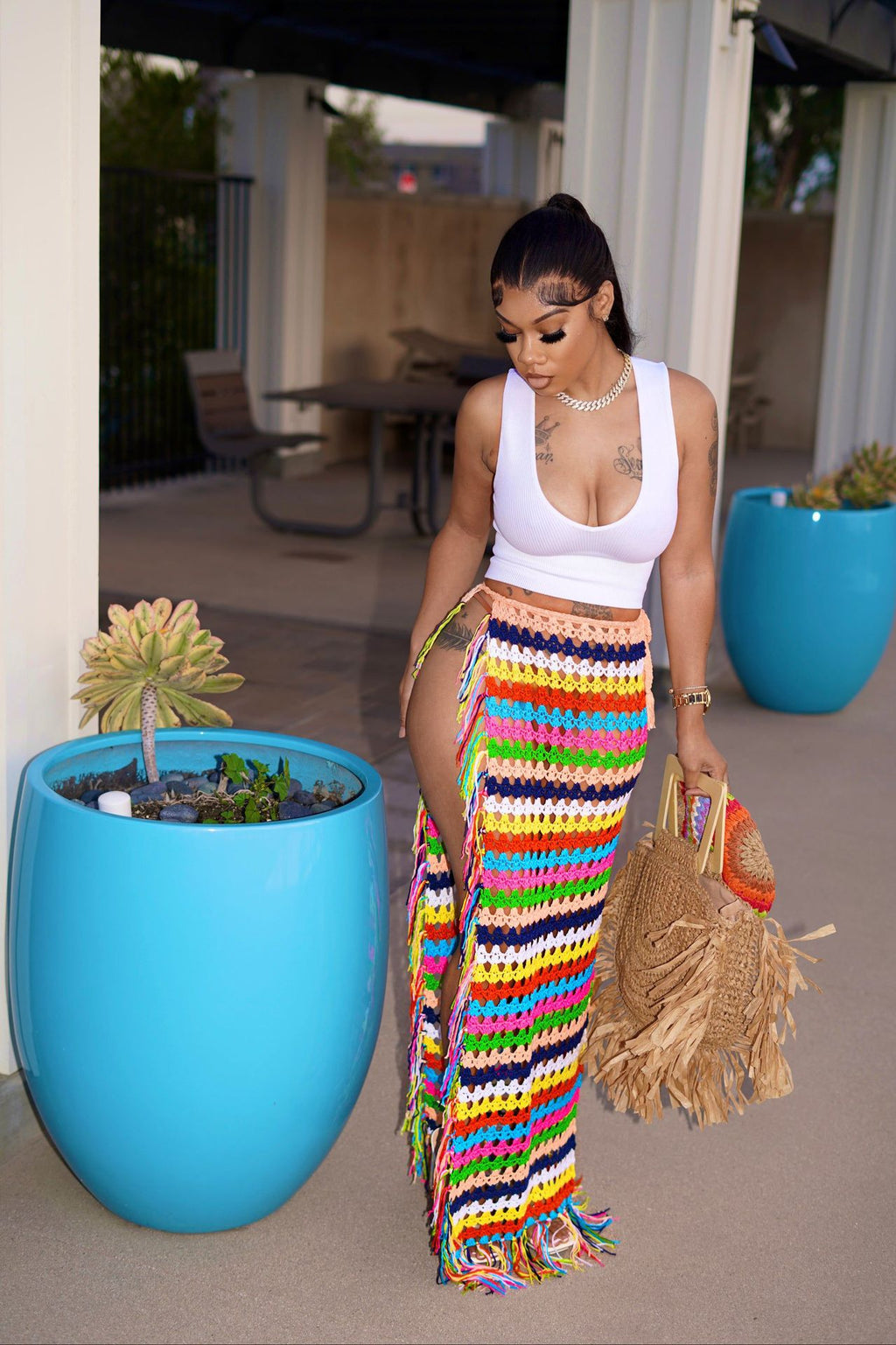 Cancun Vibe Crochet Skirt