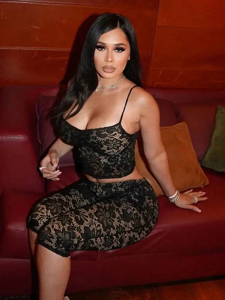Carolyn Mesh Pants Set