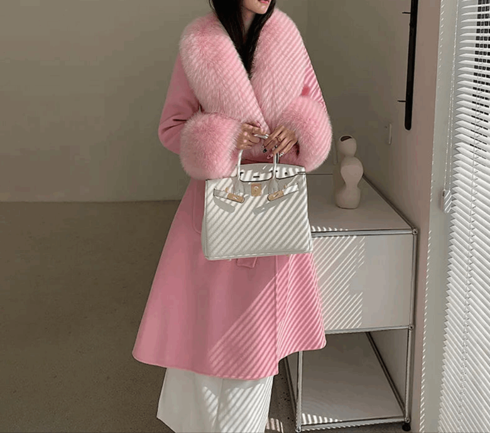 Cashmere Fox Fur Luxury Overcoat