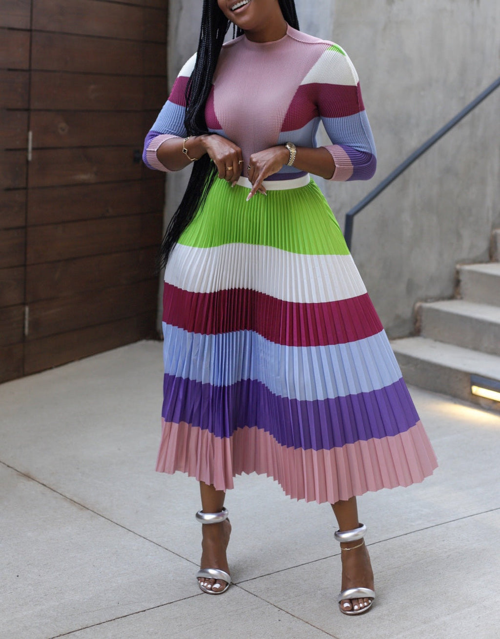 Cassandra Pleated Skirt Set