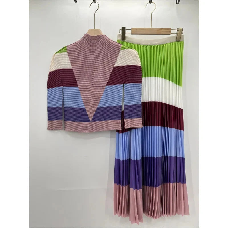 Cassandra Pleated Skirt Set