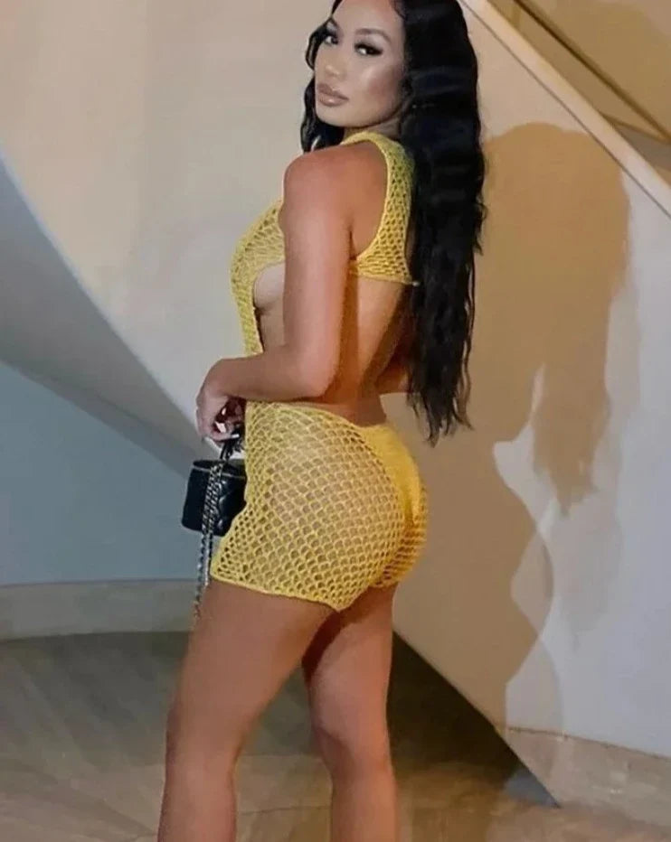 Charline Crochet Romper