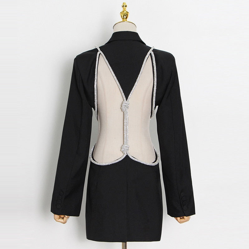 Cherry On Top Backless Diamond Blazer