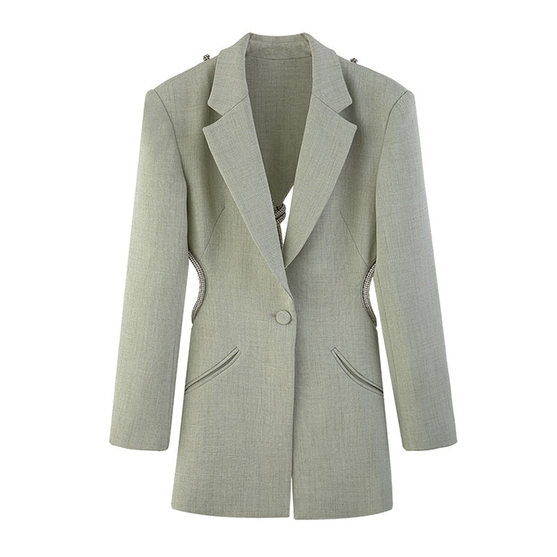 Cherry On Top Backless Diamond Blazer