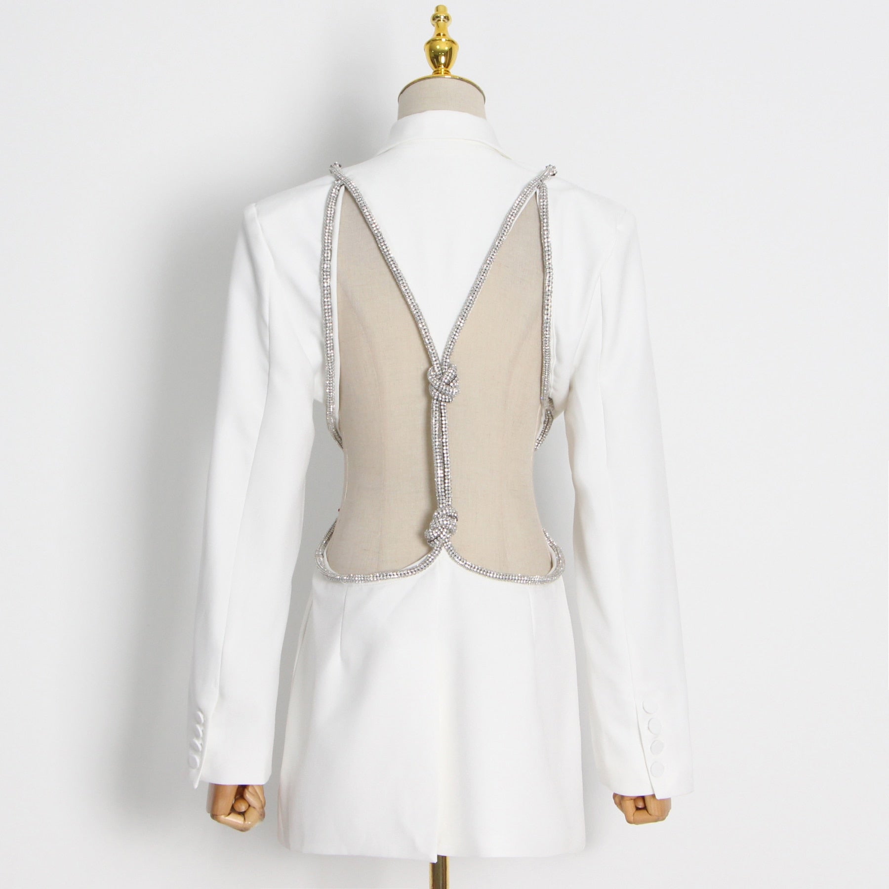 Cherry On Top Backless Diamond Blazer
