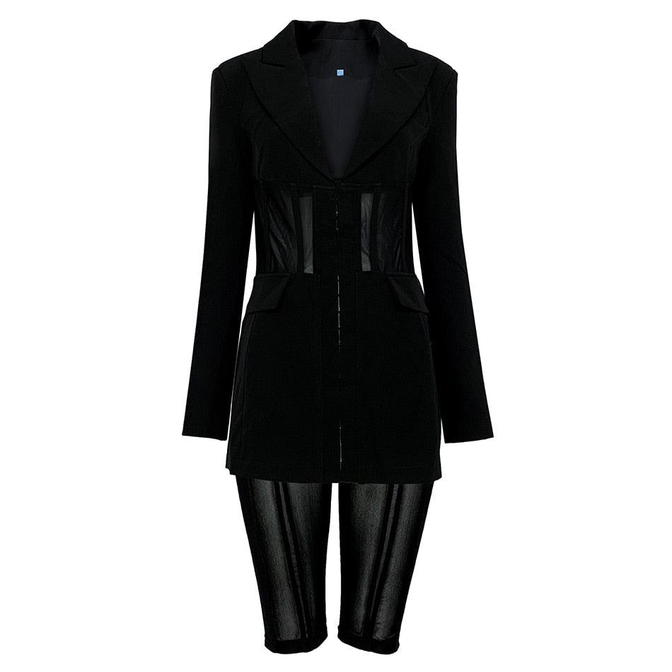 Ciara Sheer Blazer Short Set