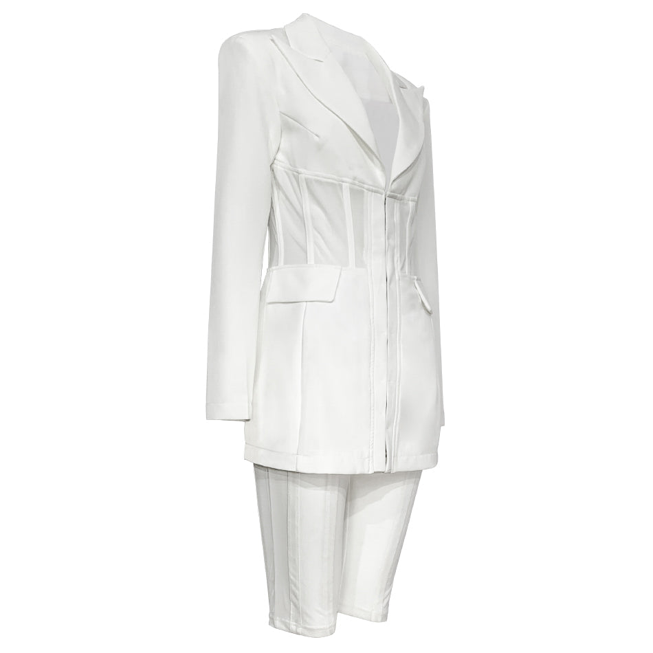 Ciara Sheer Blazer Short Set