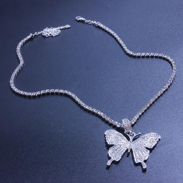 Crystal Butterfly Necklace