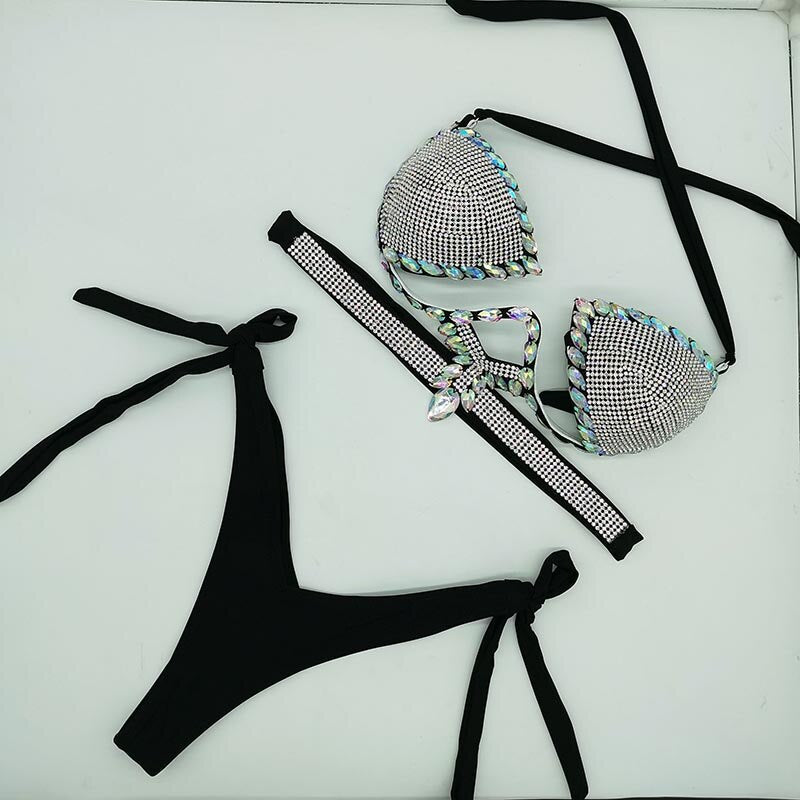 Crystal Stone Bikini Set