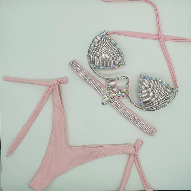 Crystal Stone Bikini Set