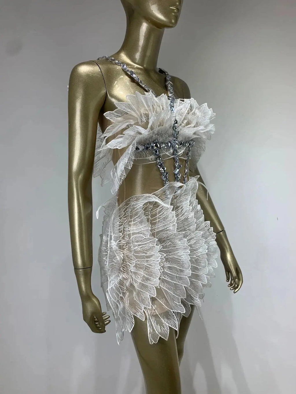 Crystal Swan Mini Dress