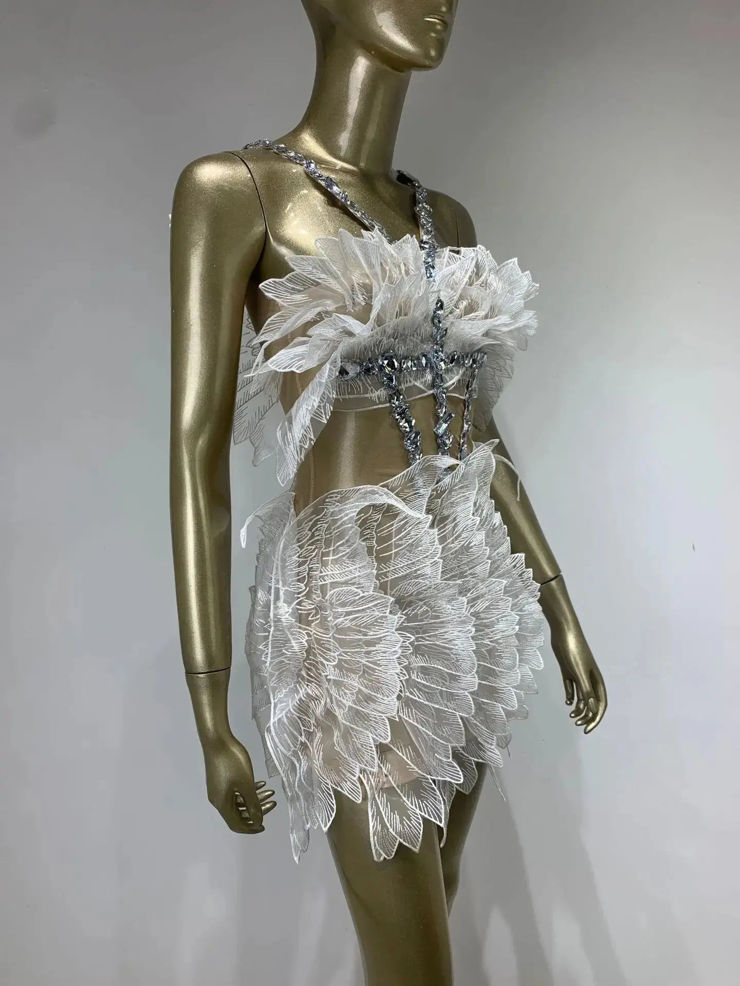 Crystal Swan Mini Dress