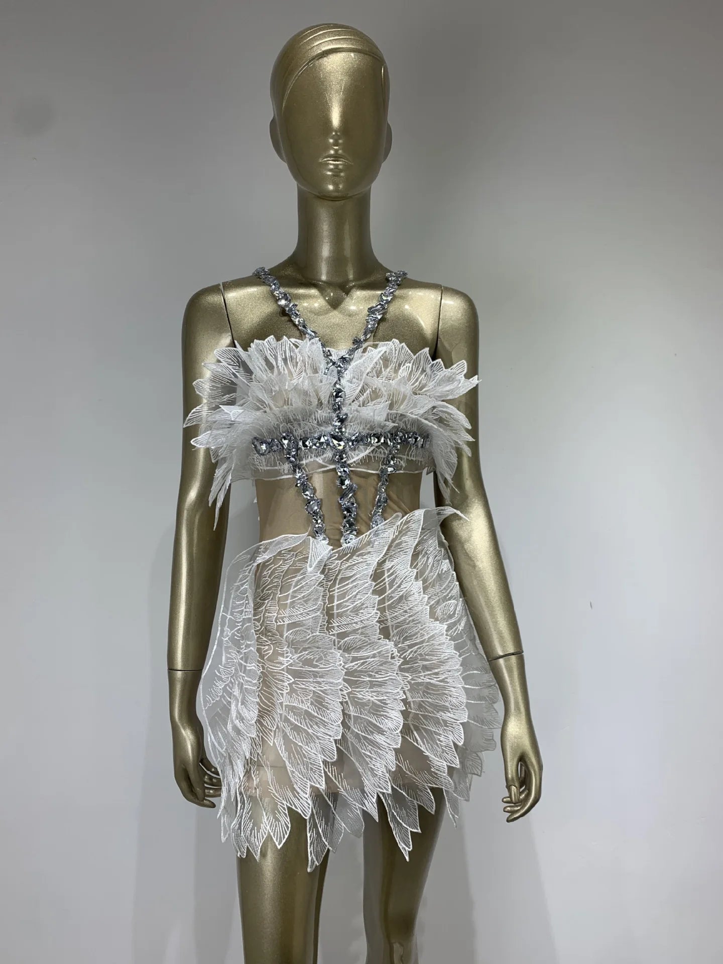Crystal Swan Mini Dress