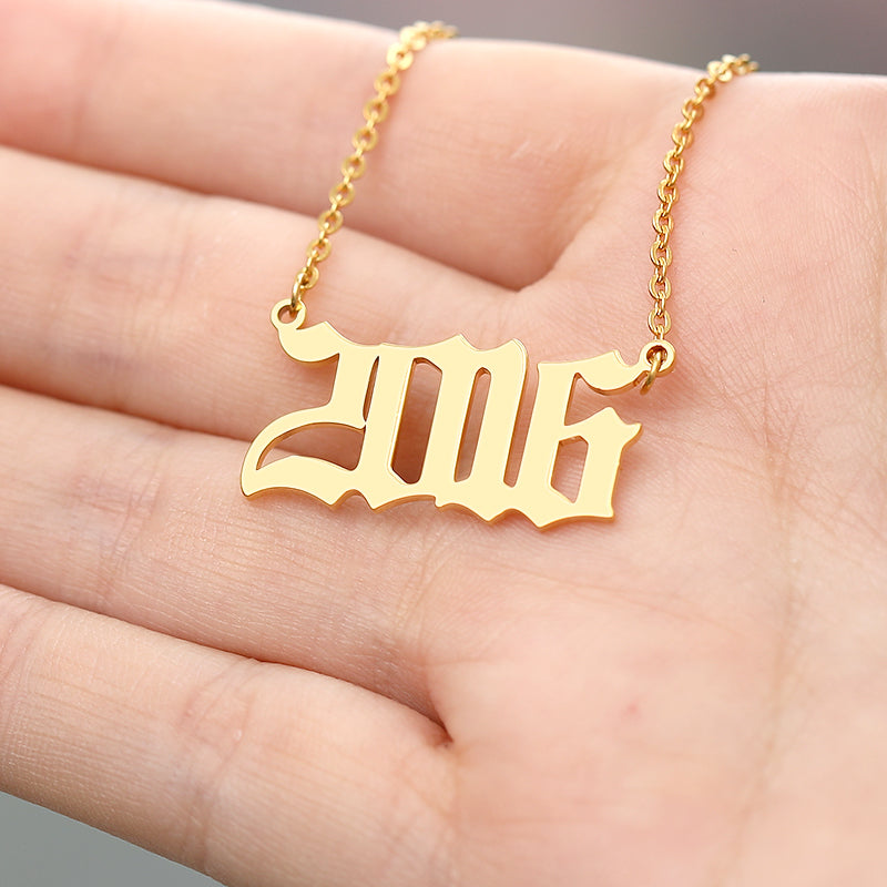 Custom Year of Birth Necklaces